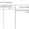 Record of Complaints