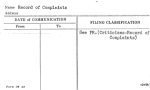 Record of Complaints