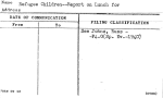 Refugee Children--Report on Lunch for
