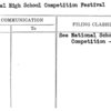Regional High School Competition Festival