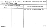 Reiniger, G.G. (Col.) Electrical Transcription Dept.