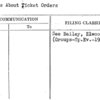 Remarks About Ticket Orders