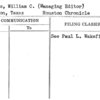 Repass, William C. (Managing Editor)