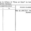 Replies to Offers of "Free at Fair" to Outside Information Bureaus