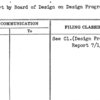 Report by Board of Design on Design Progress 7/1/37