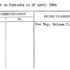 Report on Contests as of April 30th