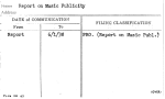 Report on Music Publicity
