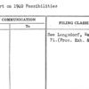Report on 1940 Possibilities