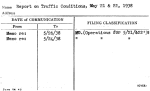 Report on Traffic Conditions, May 21 & 22, 1938