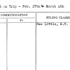 Report on Trip - Feb. 17th to March 4th