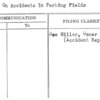 Reports On Accidents In Parking Fields