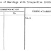 Reports of Meetings with Prospective Exhibitors