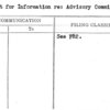Request for Information re: Advisory Committees