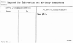 Request for Information re: Advisory Committees