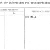 Request for Information re: Transportation