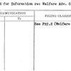 Request for Information re: Welfare Adv. Comm.