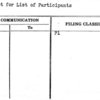 Request for List of Participants