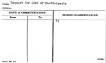 Request for List of Participants
