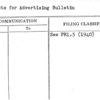 Requests for Advertising Bulletin