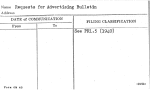 Requests for Advertising Bulletin