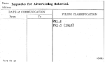 Requests for Advertising Material