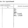 Requests for Appointment