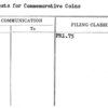 Requests for Commemorative Coins