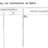 Requests for Information on Space