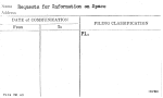 Requests for Information on Space