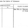 Requests for Lists of Licenses