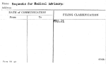 Requests for Medical Advisors
