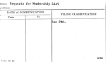 Requests for Membership List