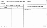 Requests for Opening Day Tickets