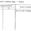 Research & Library Dept. - Orders