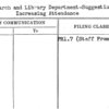 Research and Library Department-Suggestions for Increasing Attendance