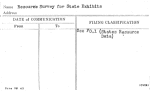 Resource Survey for State Exhibits