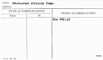 Restaurant Advisory Comm.