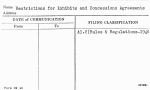 Restrictions for Exhibits and Concessions Agreements