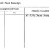 Returned Pass Receipt