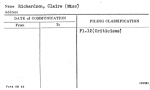Richardson, Claire (Miss)