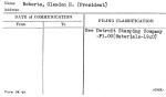 Roberts, Glendon H. (President)