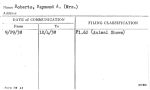 Roberts, Raymond A. (Mrs.)