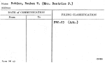 Robins, Reuben W. (Mrs. Beatrice P.)