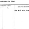 Robinson, Jeanette (Miss)