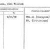 Robinson, John William