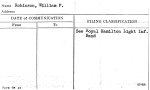 Robinson, William F.