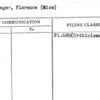 Rochinger, Florence (Miss)