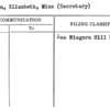 Rodman, Elizabeth, Miss (Secretary)