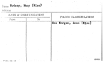 Rodney, Mary (Miss)