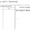 Roeser, John F. (Secretary)